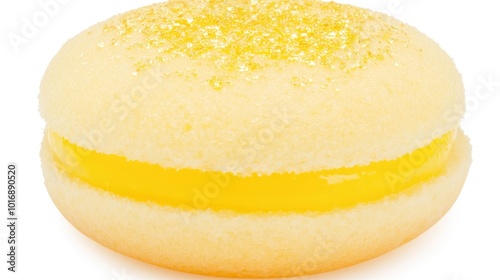 Bright Yellow Dessert with Sparkle for Celebration