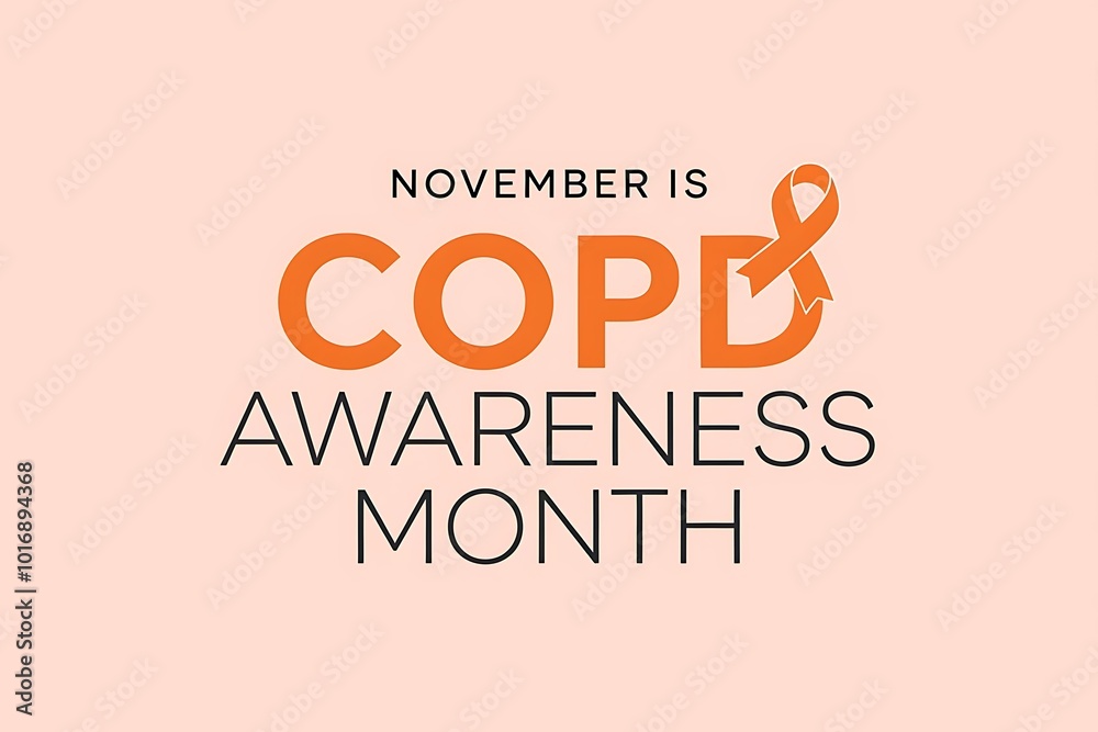 Creative COPD Awareness Month Design with Lungs and Autumn Leaves