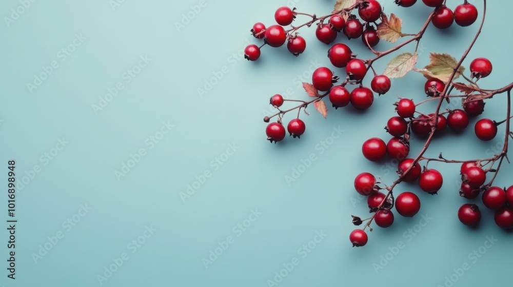 Solid pale blue background featuring a faded berry icon. Solid pale blue background featuring a faded berry icon.