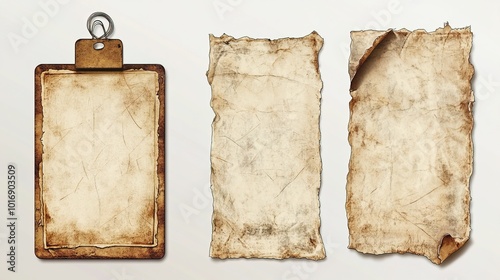 Blank old sticker and price tag