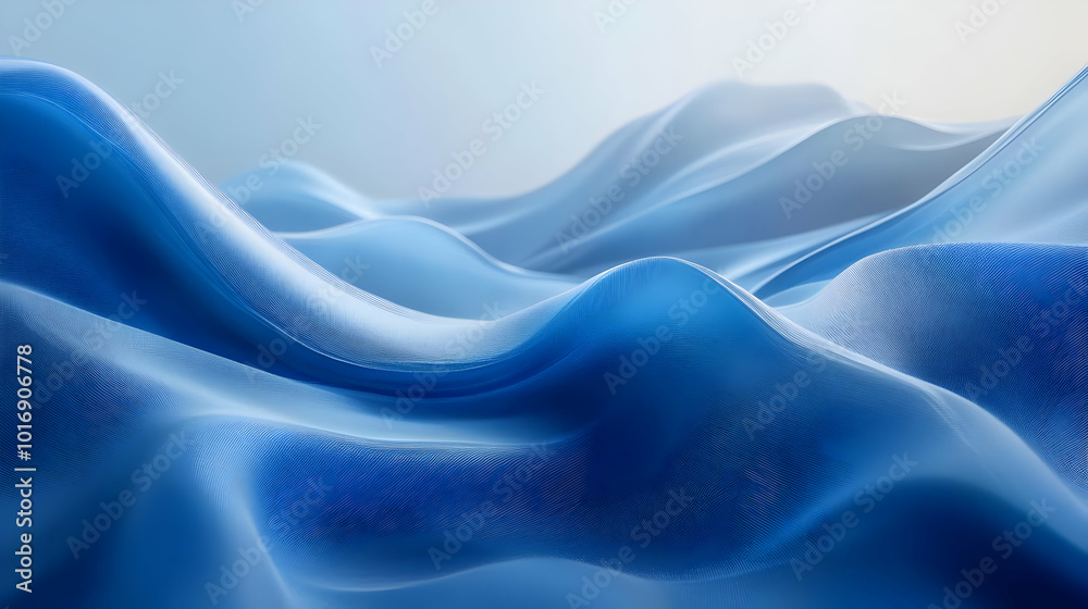 Obraz premium Abstract 3D Blue Wave Background