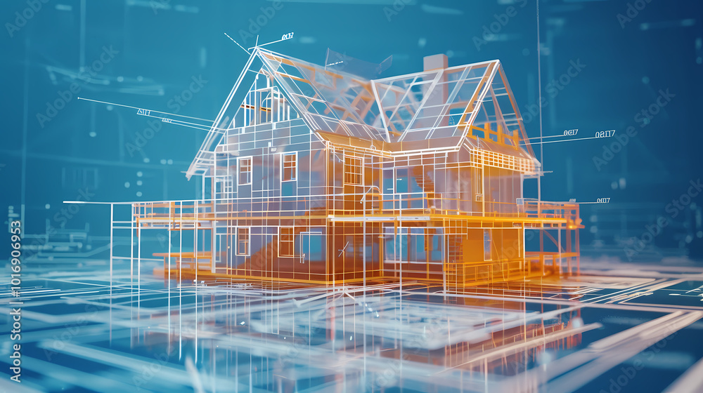 Obraz premium house under construction genarated AI