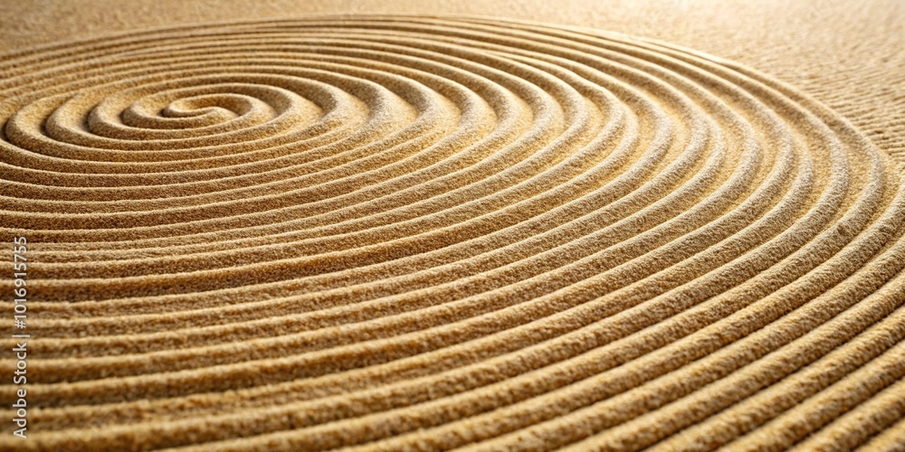 Fototapeta premium Minimalist detailed photography capturing mesmerizing patterns in sand grains
