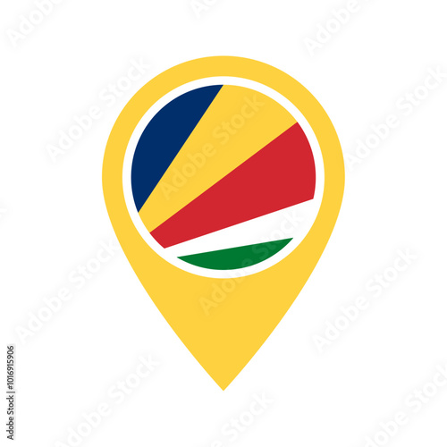 Seychelles flag location icon Free Download Seychelles flag location icon - GFXLoad