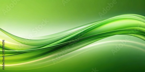 Abstract green swoosh background with elegant waves