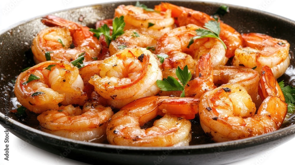 Delicious Grilled Shrimp with Fresh Parsley Garnish Delicious Grilled Shrimp with Fresh Parsley Garnish