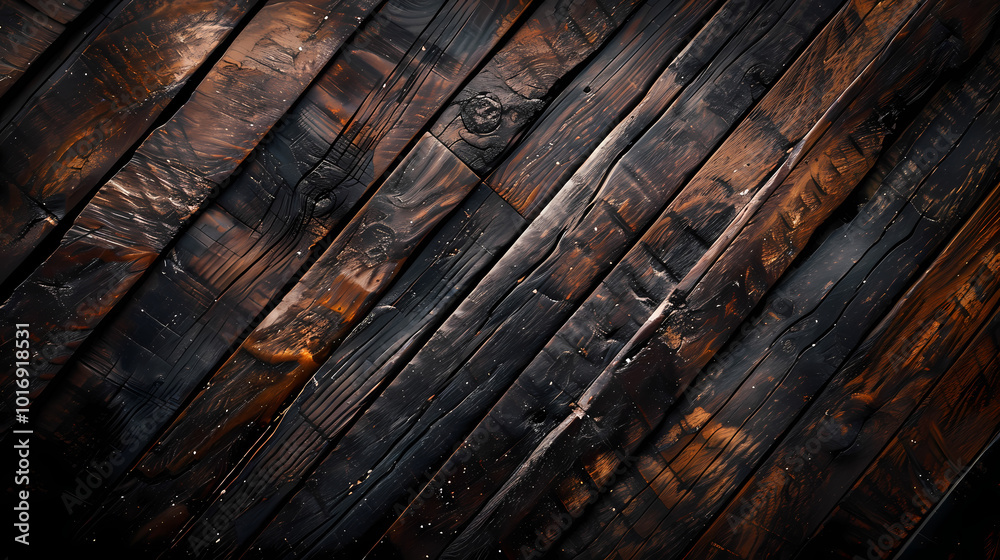 Obraz premium burned wood generated AI