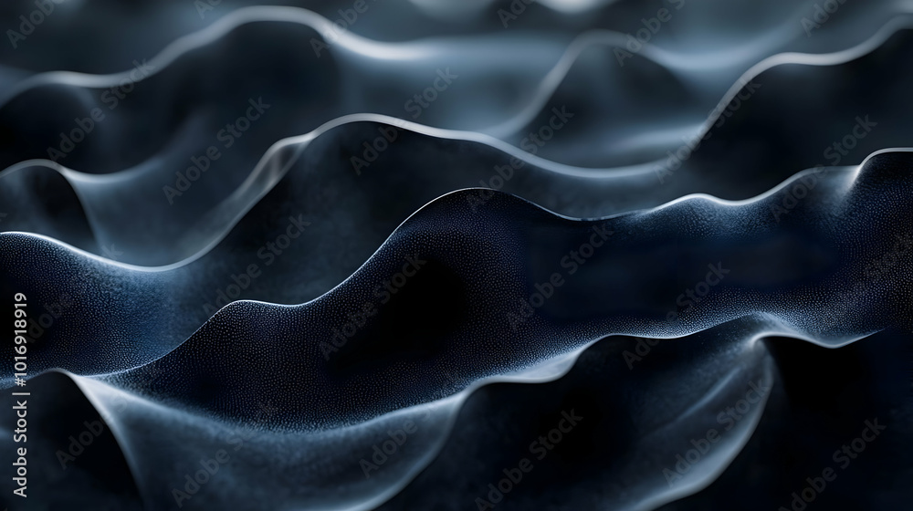 Abstract 3D Background of Wavy Surface with Dots Abstract 3D Background of Wavy Surface with Dots