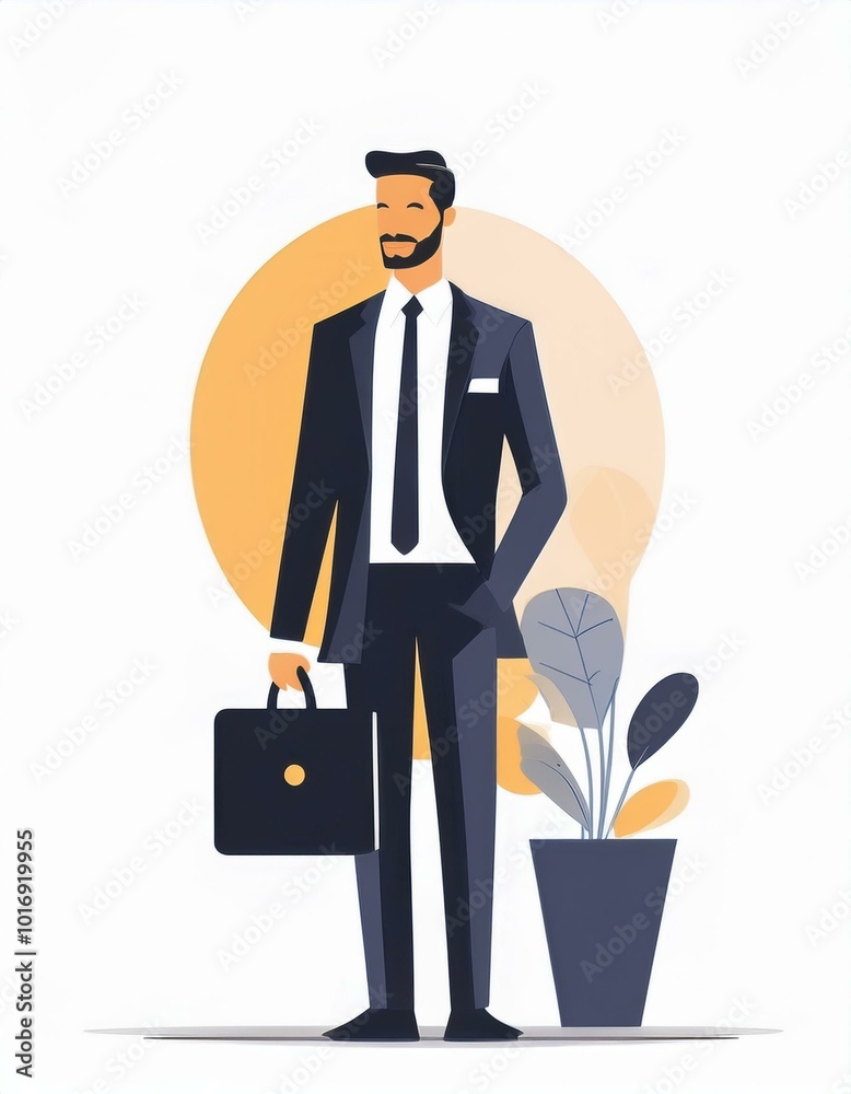 Smiling businessman in suit