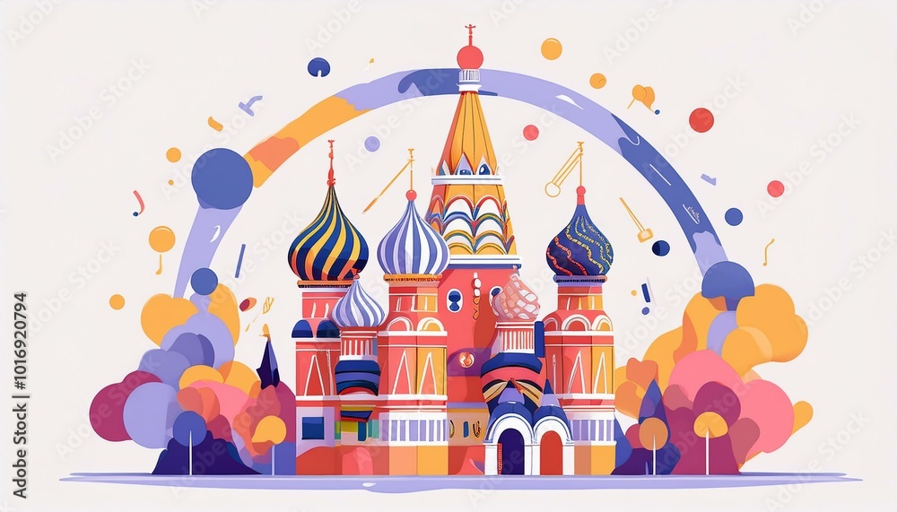 Colorful illustration of a church. Colorful illustration of a church.