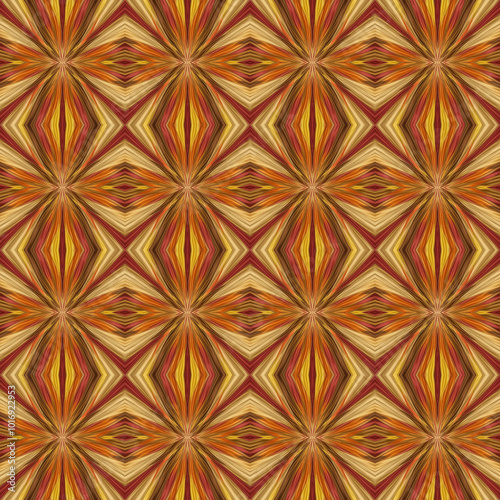 Seamless colorful abstract pattern. Autumn red, brown, yellow background. 