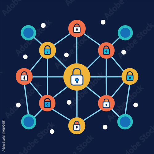 "Cybersecurity  vector art Essentials: Protecting Networks and Data"