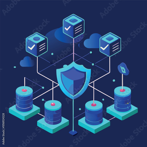 "Cybersecurity  vector art Essentials: Protecting Networks and Data"