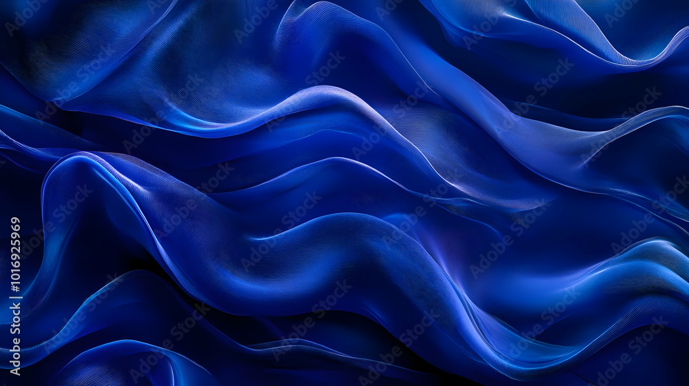 Obraz premium Abstract Blue Wavy Background