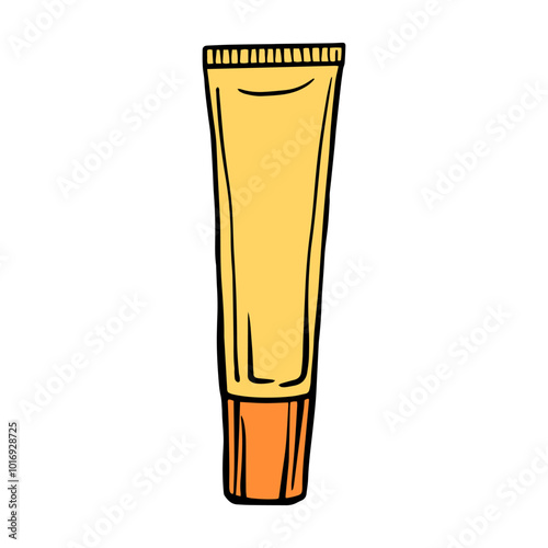 cosmetic tube for skincare products, moisturizer, sunscreen, or cream. The tube design is ideal for travel, daily skincare routines, ensuring easy application, controlled dosage. for packaging design.