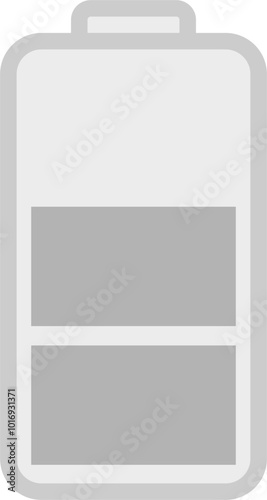 Gray battery icon. Battery icon.
