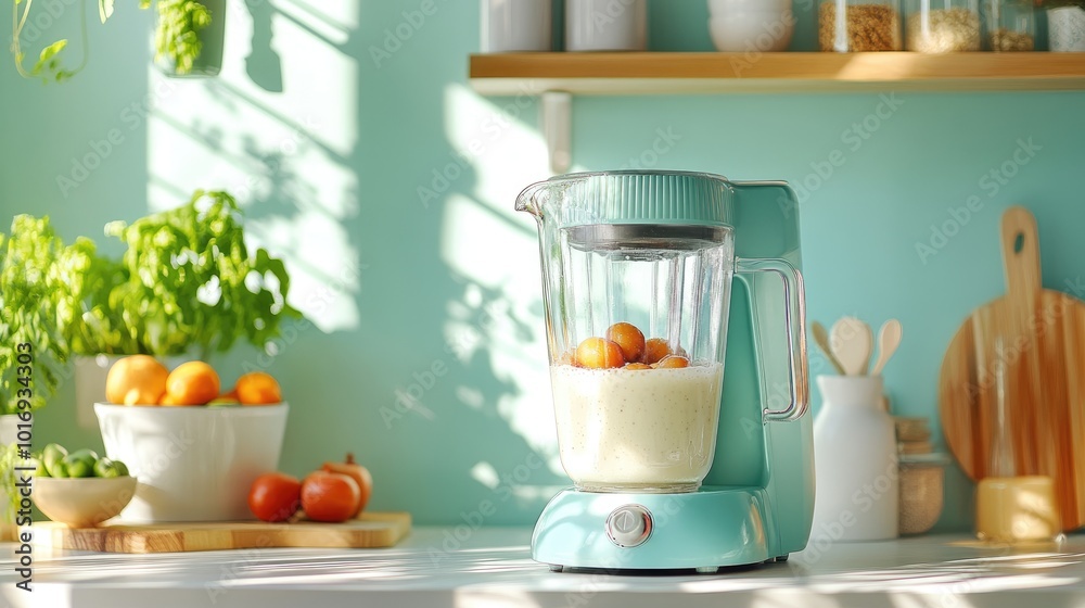 Modern Kitchen Blender with Fresh Ingredients Modern Kitchen Blender with Fresh Ingredients