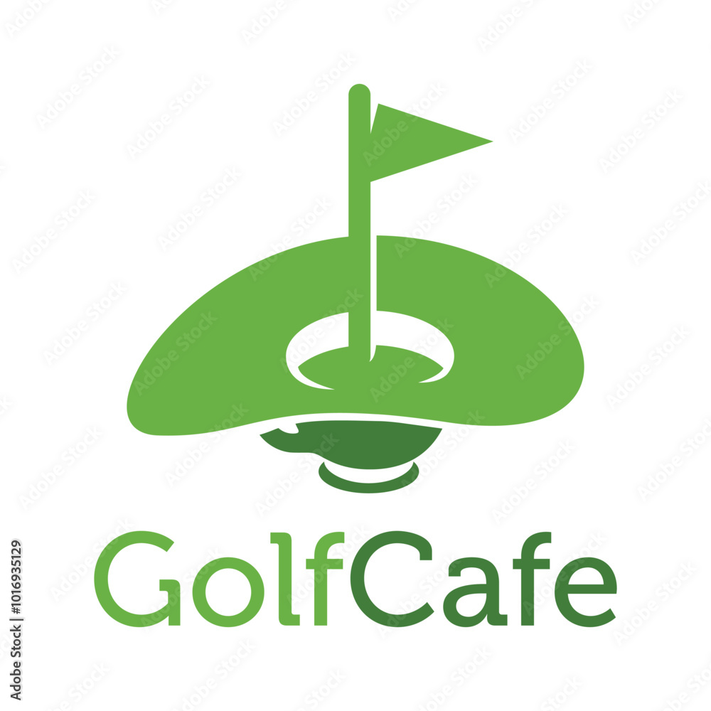 golf cafe flat minimalist logo design golf cafe flat minimalist logo design