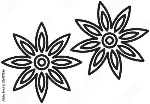 star anise herb spice ingradient food clipart