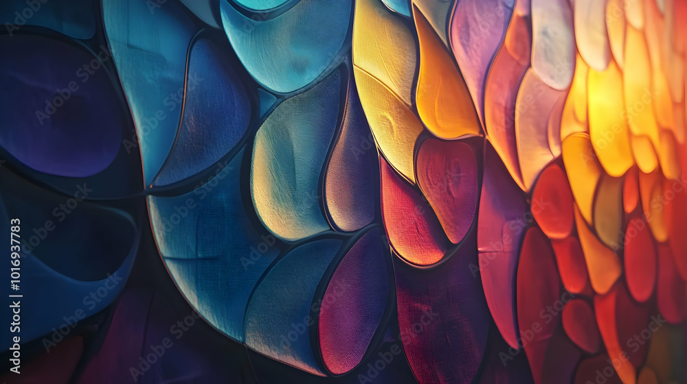 Abstract Illustration of Colorful Overlapping Shapes Abstract Illustration of Colorful Overlapping Shapes