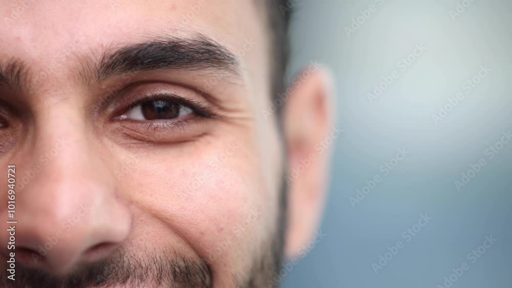 young beautiful man with brown eyes looks at the camera. young beautiful man with brown eyes looks at the camera.