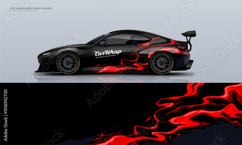 Racing car Vector sport background for car wrap race car decal livery