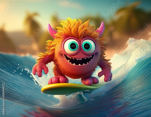 Cute Cartoon Colorful Monst...