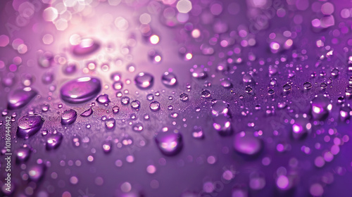 Purple background with drops of water