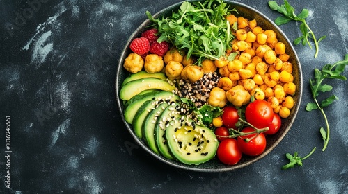 A vibrant collection of vegetables arranged to symbolize a healthy lifestyle, focusing on natural nutrition, balance, and plant-based foods for wellness and vitality.