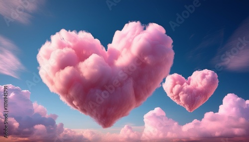 Fluffy Pink Heart Shaped Cl...