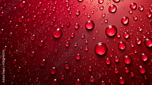 Red background with drops of water