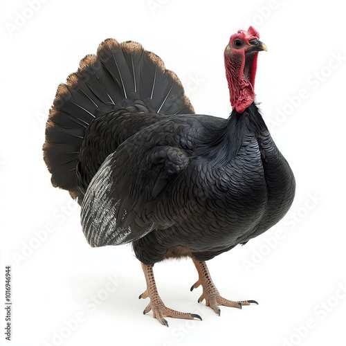 Majestic black turkey bird photo photo