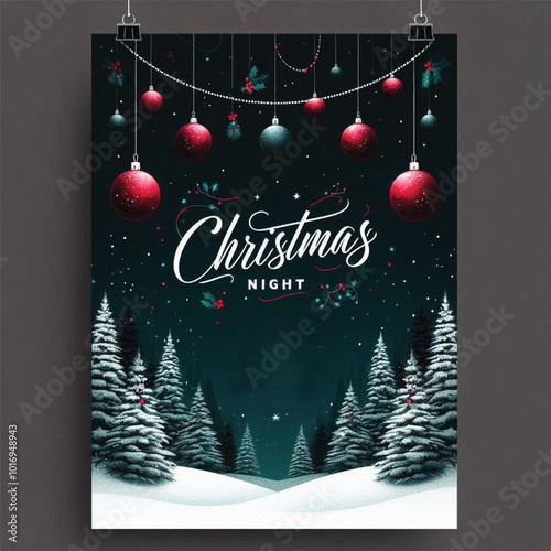 Merry Christams party poster design