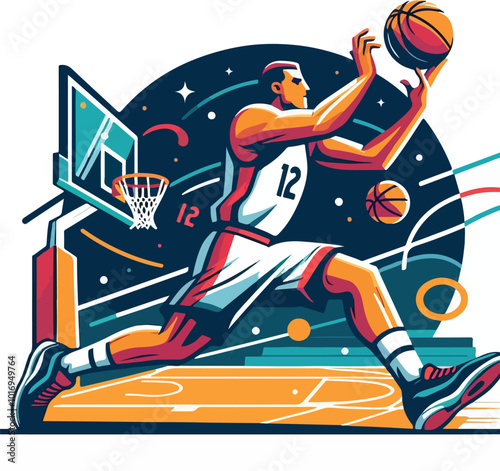 player playing basketball