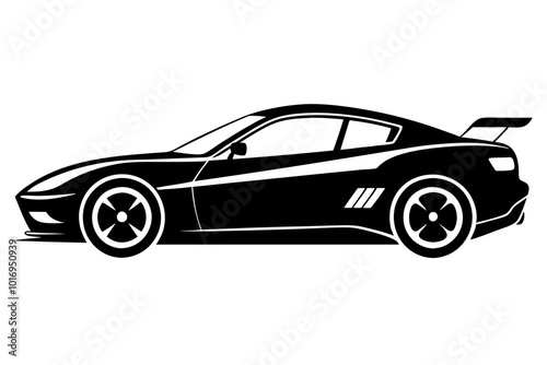 Sports Car Silhouette vector illustration