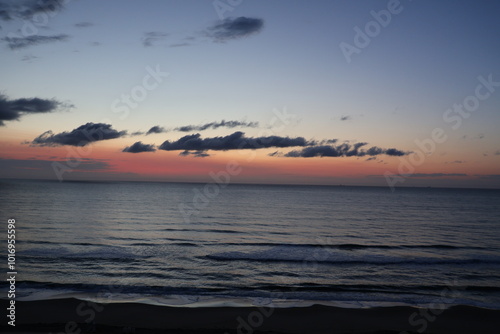 predawn light over the sea photo