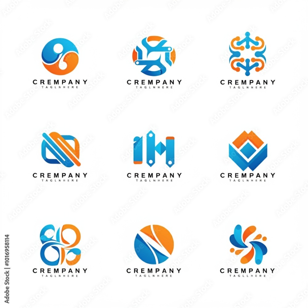 set of abstract icons set of abstract icons