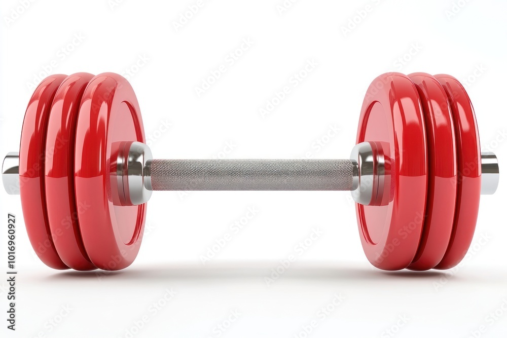 Red barbell exercise fitness sports. Red barbell exercise fitness sports.