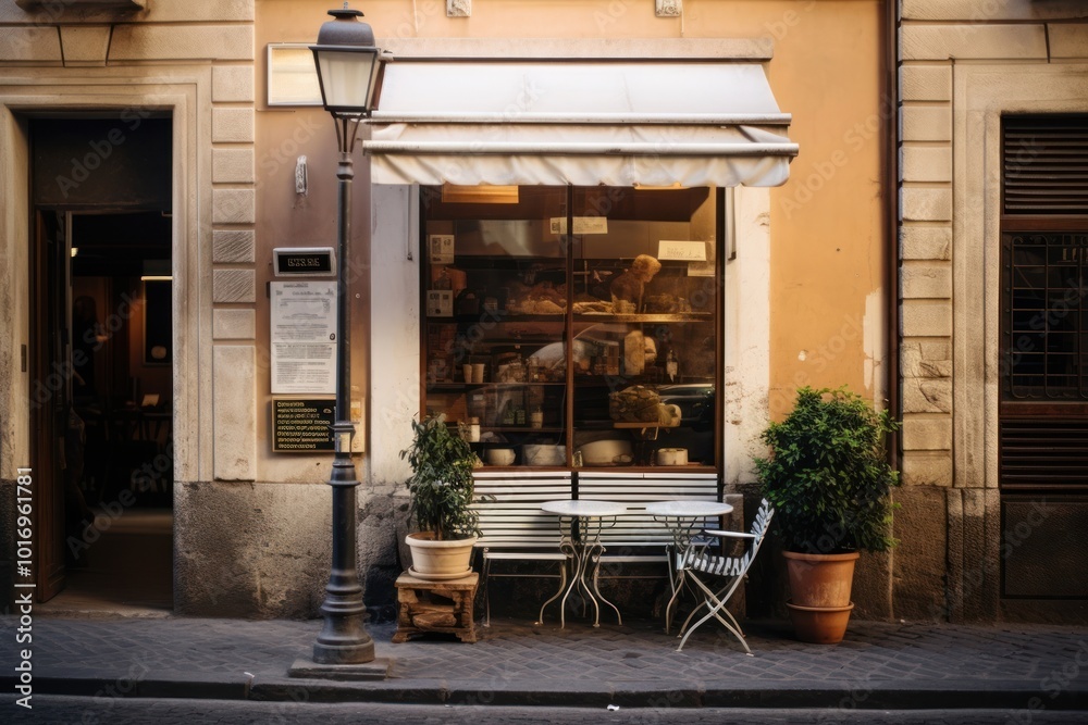 Local businesss in Rome restaurant street table. Local businesss in Rome restaurant street table.