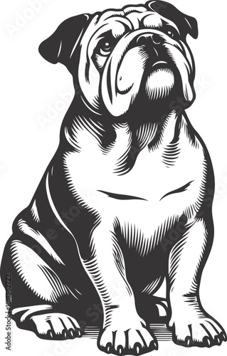 french bulldog Sitting pretty/begging silhouette vector design.