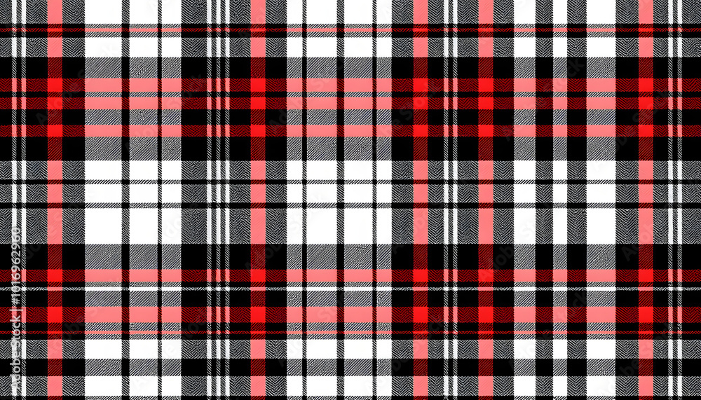 Buffalo plaid lumberjack tartan seamless pattern in vector format. Plaid textile seamless background isolated with white highlights, png