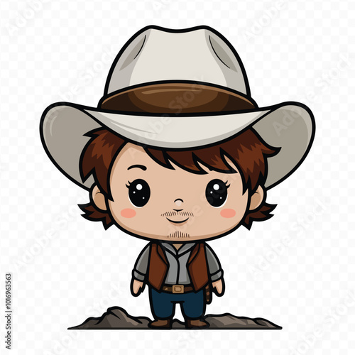 Set of Wild West Elements: Cowboy Equipment, Rodeo Silhouettes, and Lasso-Throwing American Cowboys on Horseback