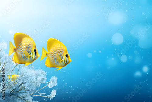 Three spot angelfish Apolemichthys trimaculatus a yellow