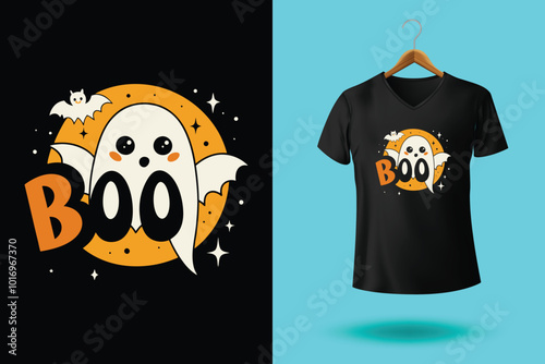 Halloween boo t shirt design