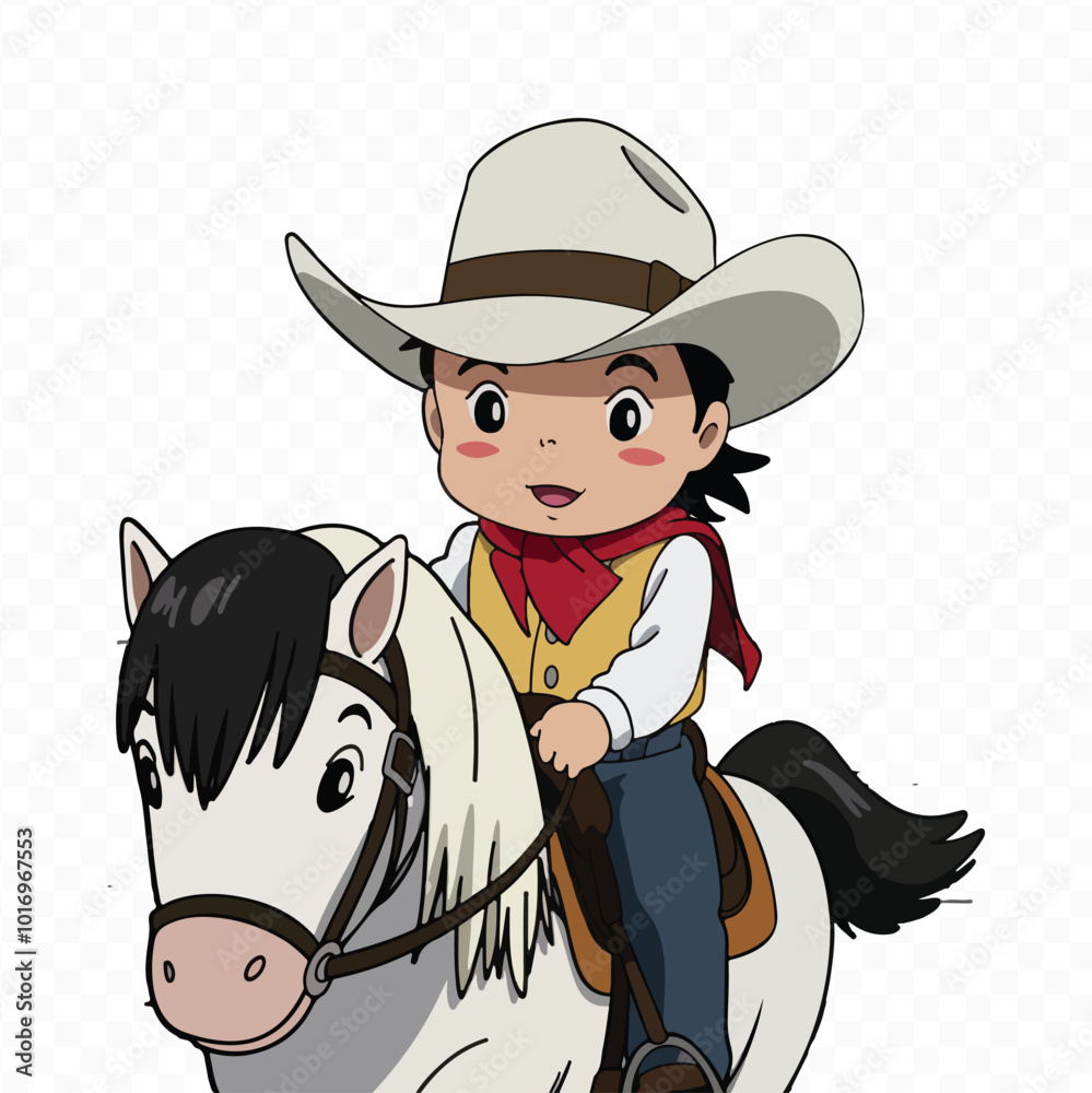 Set of Wild West Elements: Cowboy Equipment, Rodeo Silhouettes, and Lasso-Throwing American Cowboys on Horseback Set of Wild West Elements: Cowboy Equipment, Rodeo Silhouettes, and Lasso-Throwing American Cowboys on Horseback