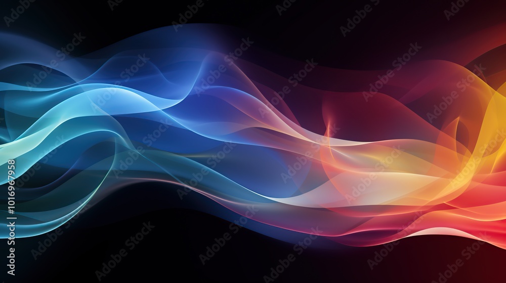 Fototapeta premium Abstract Colorful Smoke Flowing Design Background