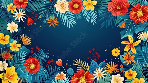 Floral Border Background