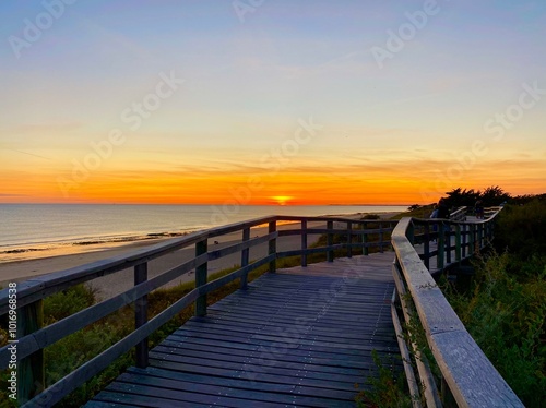 Wallpaper Mural pier at sunset  on the island of Ile de Re in France Torontodigital.ca