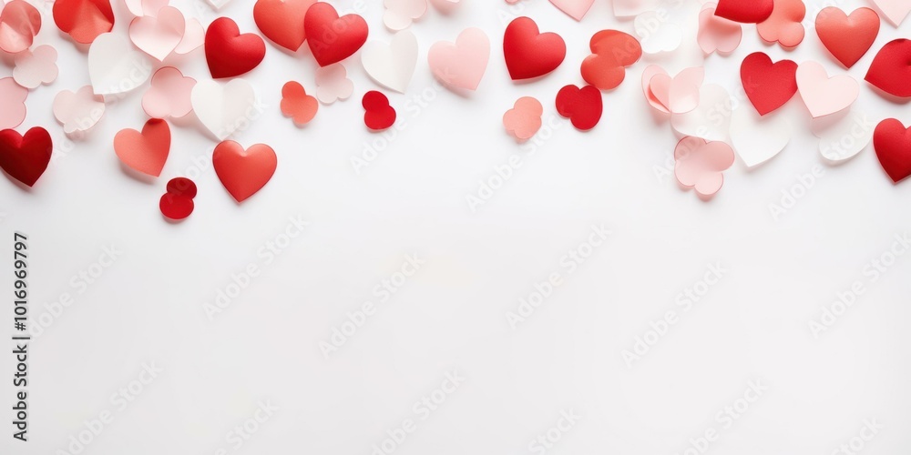 Romantic Red and Pink Hearts Background - Valentines Day Design - Greeting Card Romantic Red and Pink Hearts Background - Valentines Day Design - Greeting Card