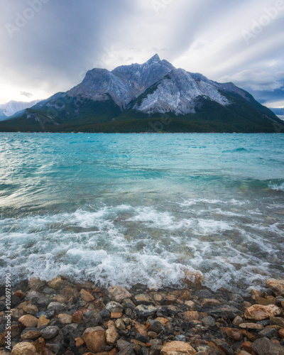 Glacial lake with Mountain in background